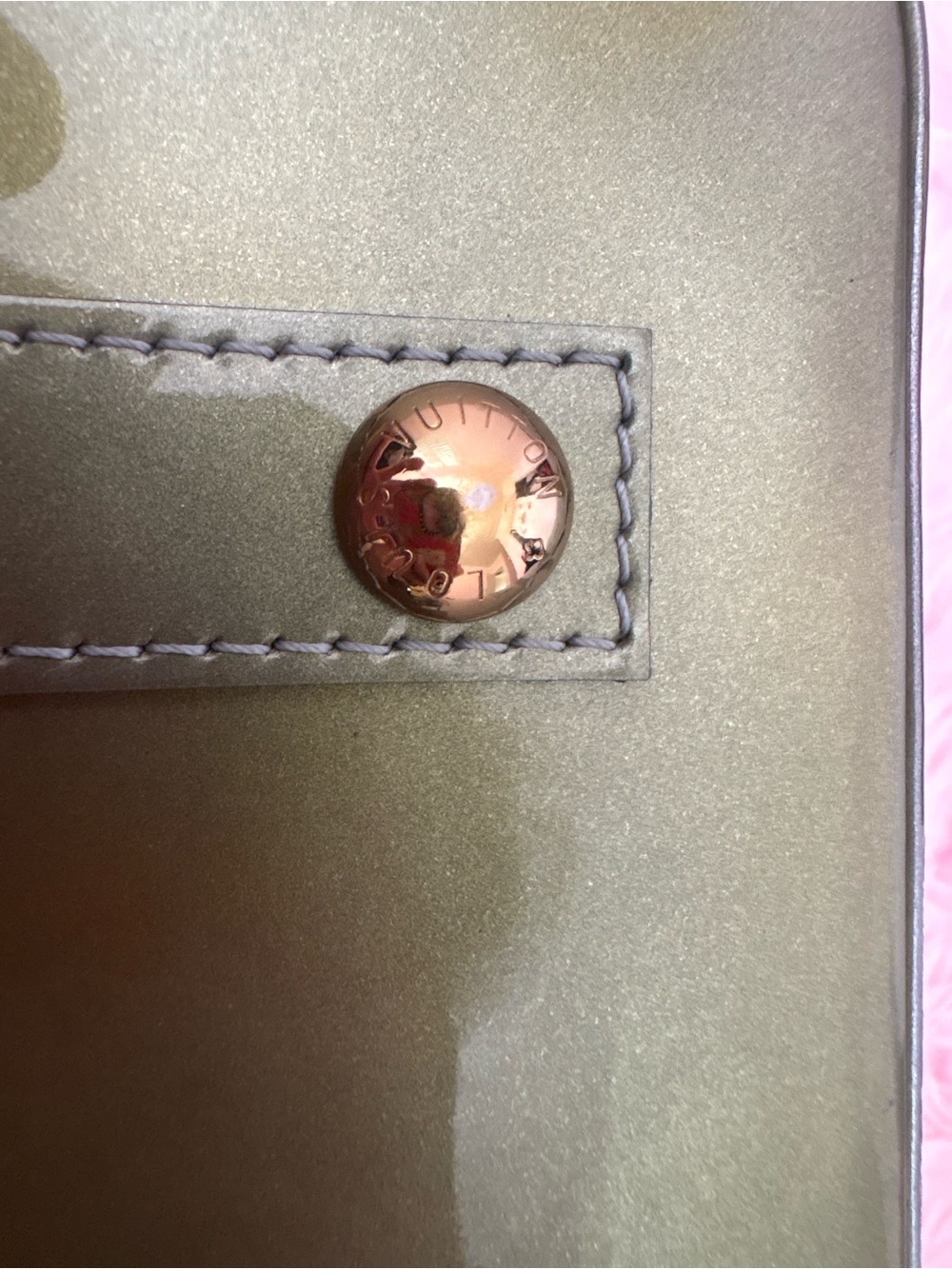Louis Vuitton Alma PM Monogram Vernis metallic Blue Green Patent -read condition - Picture 9 of 15